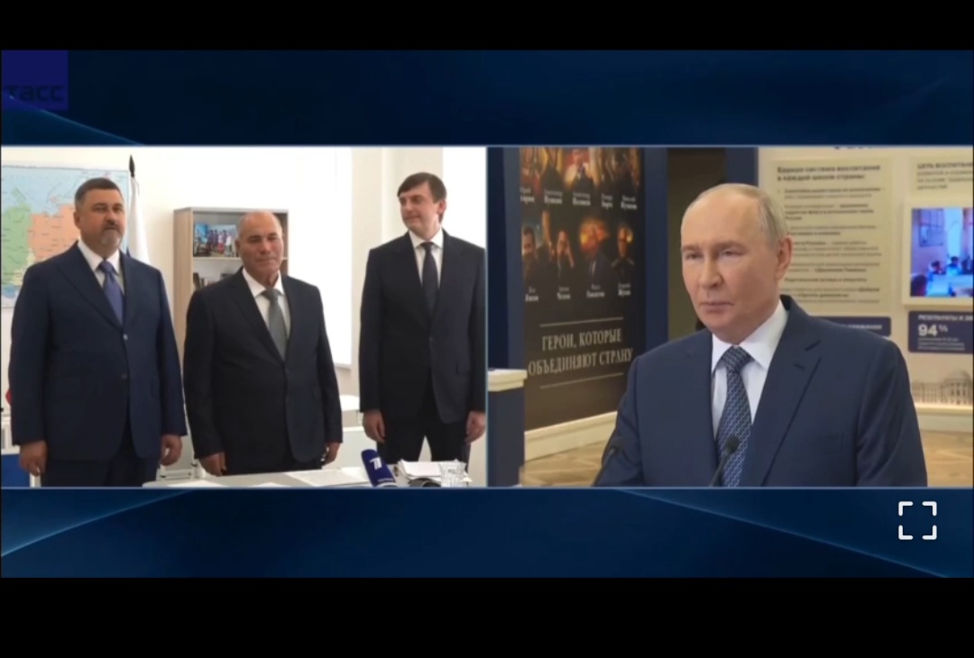 С участием Владимира Путина открыли новую школу в Дагестане