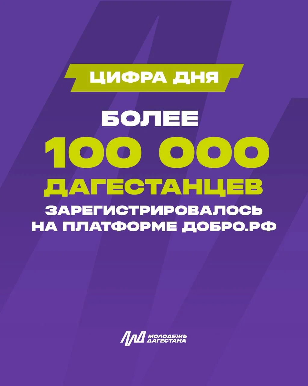 Уже 100 тысяч жителей Дагестана зарегистрировались на ДОБРО.РФ